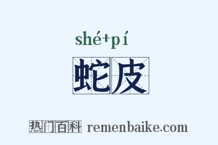 蛇皮是什么意思的图片